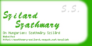 szilard szathmary business card