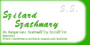 szilard szathmary business card